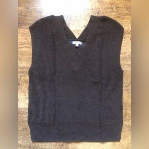 Reitmans: Dark Brown V-Neck Sweater Vest